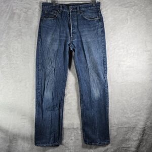 Levis 501xx Vintage Straight Jeans Mens 34x33 Act 32x30 Blue Button Fly USA Made